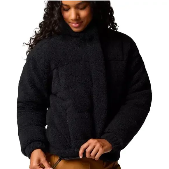 COLUMBIA Women's Ruby Falls™ Novelty Jacket BLACK SHERPA NWT SIZE XL - Picture 4 of 12